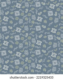 seamless pattern textile design, symbol of Toraja, Sulawesi, Indonesia