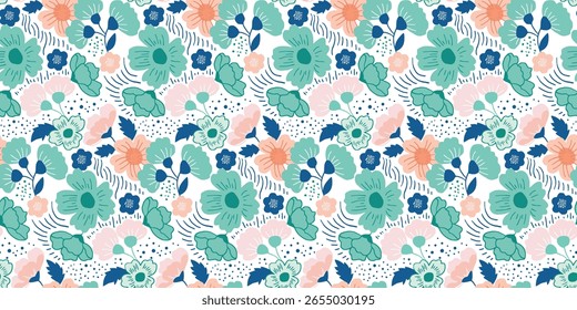 seamless pattern textile motif design for floral motif background