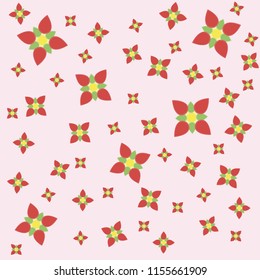 Seamless pattern for textile, print, decoration. Creative flowers