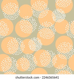 Seamless pattern for textiles and design with circles