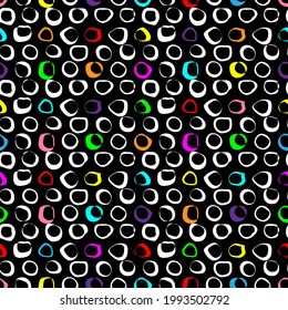 Seamless pattern for textiles with multicolored geometric elements