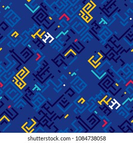 Seamless pattern for textiles and wallpaper. Geometric pattern vector.