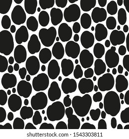 The seamless pattern textura from black spot. Vector illustration for label, card menu or poster background. Textile print. Wallpaper.