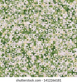 Seamless pattern. The texture is based on squares. Colorful camouflage pattern. Harmonious colors.