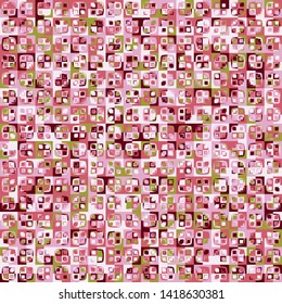 Seamless pattern. The texture is based on squares. Colorful camouflage pattern. Harmonious colors.