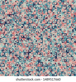 Seamless pattern. The texture is based on squares. Colorful camouflage pattern. Harmonious colors.