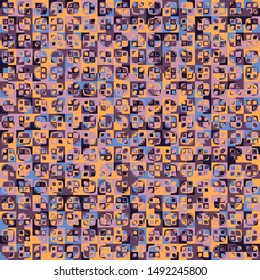 Seamless pattern. The texture is based on squares. Colorful camouflage pattern. Harmonious colors.