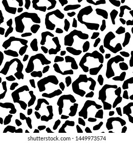 Seamless pattern, texture of black leopard, cheetah spots.