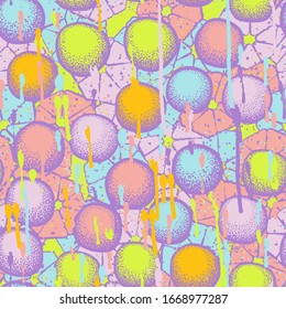 Seamless pattern. Texture blurred with colored drops.