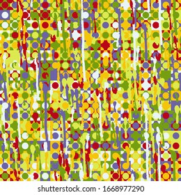 Seamless pattern. Texture blurred with colored drops.