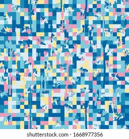 Seamless pattern. Texture blurred with colored drops.