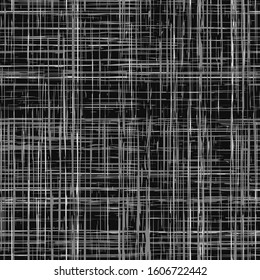 Seamless pattern, texture of burlap, canvas. Dark vector background.