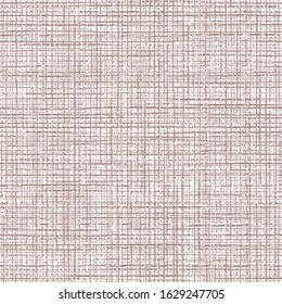 Seamless pattern, texture of burlap, canvas. Brown vector background.