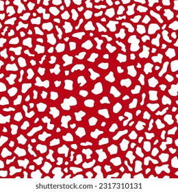 Seamless pattern with texture cap of fly agaric mushroom. Color vector background.