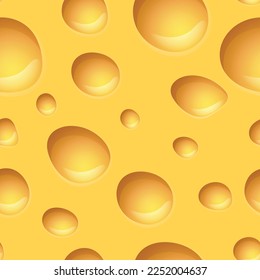 Seamless pattern texture of cheese with holes.