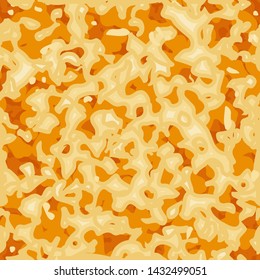 Seamless pattern with texture of cheese pizza. Endless pizza base. Pizza menu. For packaging, advertisements, menu. Vector illustration. Realistic.
