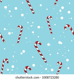 Seamless pattern texture christmas sweets staff, packaging paper, vector illustration