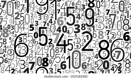 Seamless pattern texture with code of different numbers, vector background