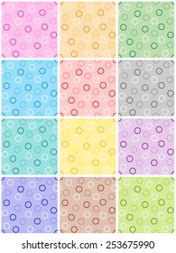 Seamless pattern / texture with colorful polka dots for blogs, www, scrapbooks, party or baby shower invitations and elegant wedding cards. 