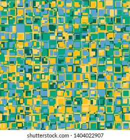 Seamless pattern. Texture composed of intersections of right and rounded squares. Colors of women's fashion.