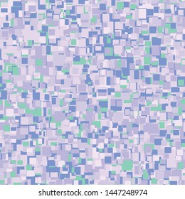 Seamless pattern. Texture composed of intersections of randomly arranged rounded squares. The colors of spring fashion.