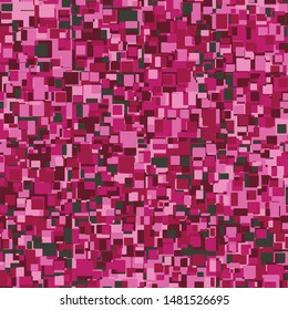 Seamless pattern. Texture composed of intersections of randomly arranged rounded squares. The colors of spring fashion.