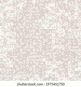 Seamless pattern. A texture consisting of rectangular objects and rounded triangles. Editable.