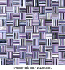 Seamless pattern. A texture consisting of striped squares resembling wooden tiles. Non repeating elements. Suitable for flooring.