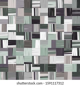 Seamless pattern. The texture consists of striped squares resembling parquet elements. Non repeating elements. Suitable for flooring.