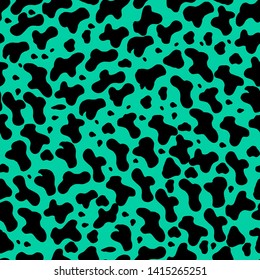 Seamless pattern with the texture of a cow, leopard, jaguar. Texture of wild animals on an isolated background. Imitation of a cow. Abstraction animal skins. For textiles, packaging design, wallpaper