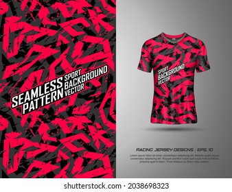 Seamless pattern texture designs for extreme jersey team, racing, cycling, football, gaming and sport livery.