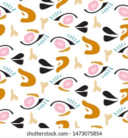 Seamless pattern texture with geometric abstract shapes vector.