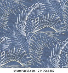 Seamless pattern texture of Hawaii palm tree. illustration design hand draw. Tropical pattern with palm tree. Textile, print, wallpapers, wrapping.