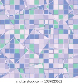 Seamless pattern. Texture made up of intersections of squares. The colors of spring mood.