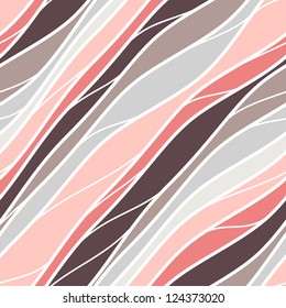 Seamless pattern. Texture of pastel wavy diagonal stripes. Stylish abstract background