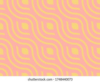 Seamless pattern. Texture of pastel wavy diagonal stripes. Stylish abstract background.