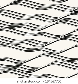 Seamless pattern. Texture of pastel wavy stripes. Stylized water ripple