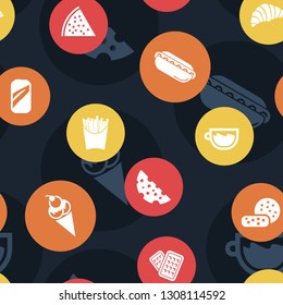 Seamless Pattern Texture Repeatable of Snack Food Drink