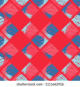 Seamless pattern.The texture of rhombus. Halftone. Texture of palm leaves. Textile rapport.
