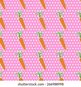 Seamless pattern texture with ripe carrot for web, print, wallpaper, decals