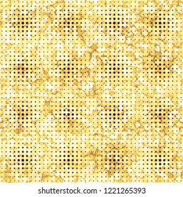 Seamless pattern. Texture with shades of amber and gold. In the foreground are five-pointed stars. Editable.