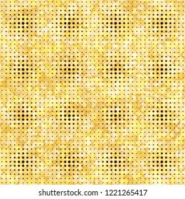Seamless pattern. Texture with shades of amber and gold. In the foreground are five-pointed stars. Editable.