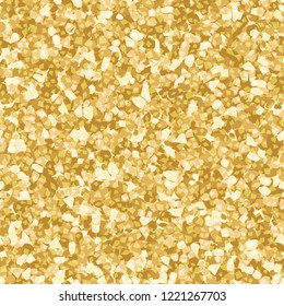 Seamless pattern. Texture with shades of amber and gold. In the foreground are angular sparkles. Editable.