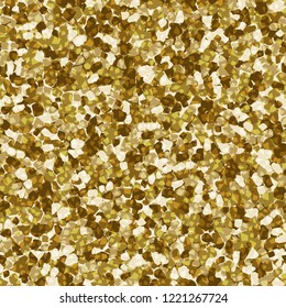 Seamless pattern. Texture with shades of amber and gold. In the foreground are angular sparkles. Editable.