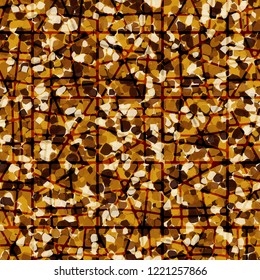 Seamless pattern. Texture with shades of gold covered with a lattice. Editable.
