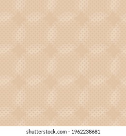 Seamless pattern. A texture of small four-pointed stars against a background of curved elements. Colors of old paper. Editable.