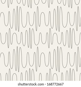 Seamless pattern. Texture of wavy stripes. Stylized water ripple. Hand drawn doodle