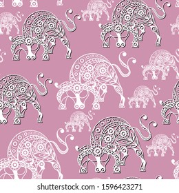Seamless pattern (texture) with zodiac symbol. Vector illustration.
