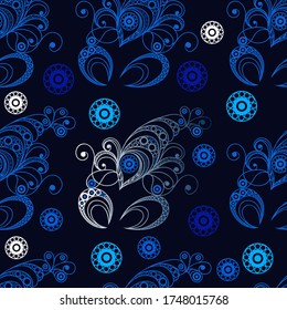 Seamless pattern (texture) with zodiac symbol (astrology, astronomy). Suitable for design: fabric, cloth, wallpaper, wrapping, packaging. Vector illustration.
