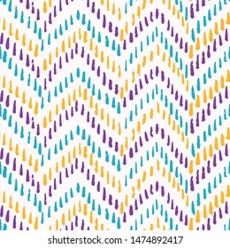 Seamless pattern textured boho chevron stripe. Ethnic retro summer background. Vector textile swatch.